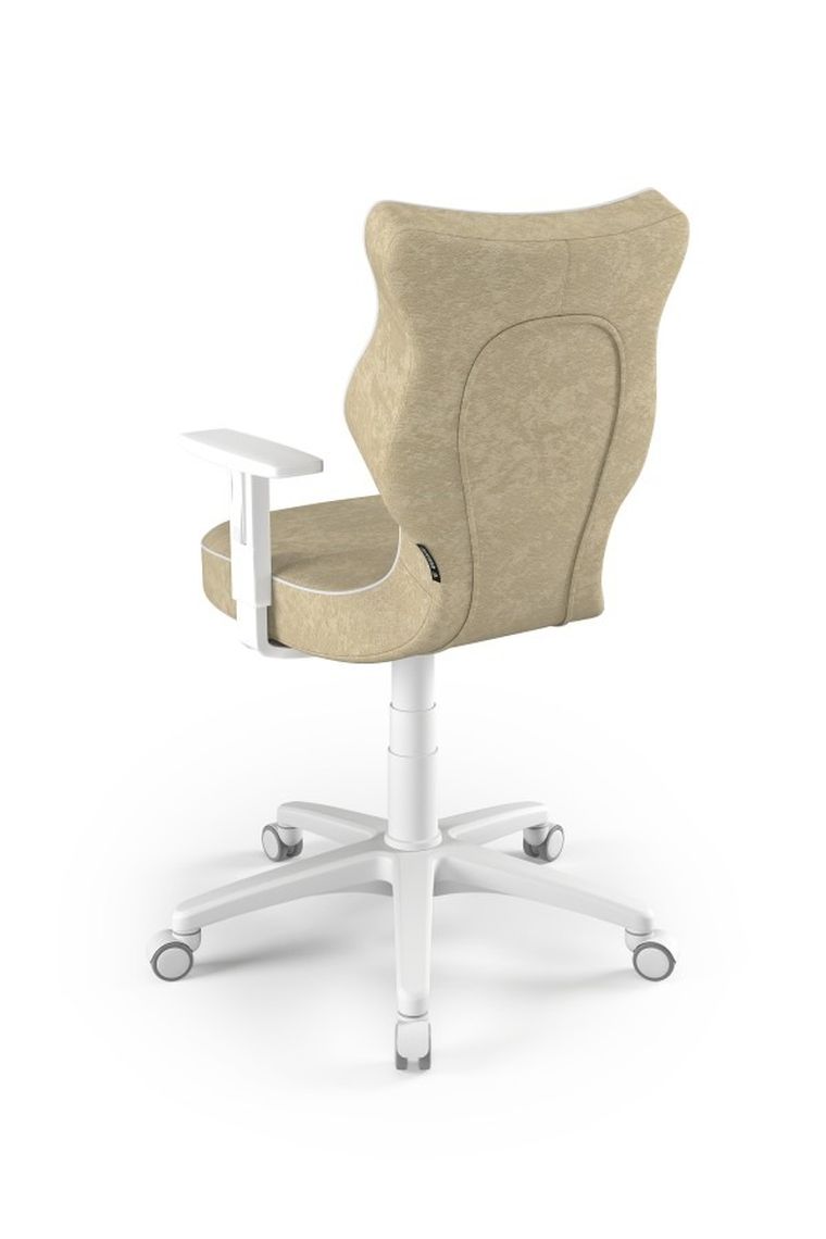 Entelo, Duo, krzesło młodzieżowe z podłokietnikami, wzrost 146-176,5 cm, beżowe