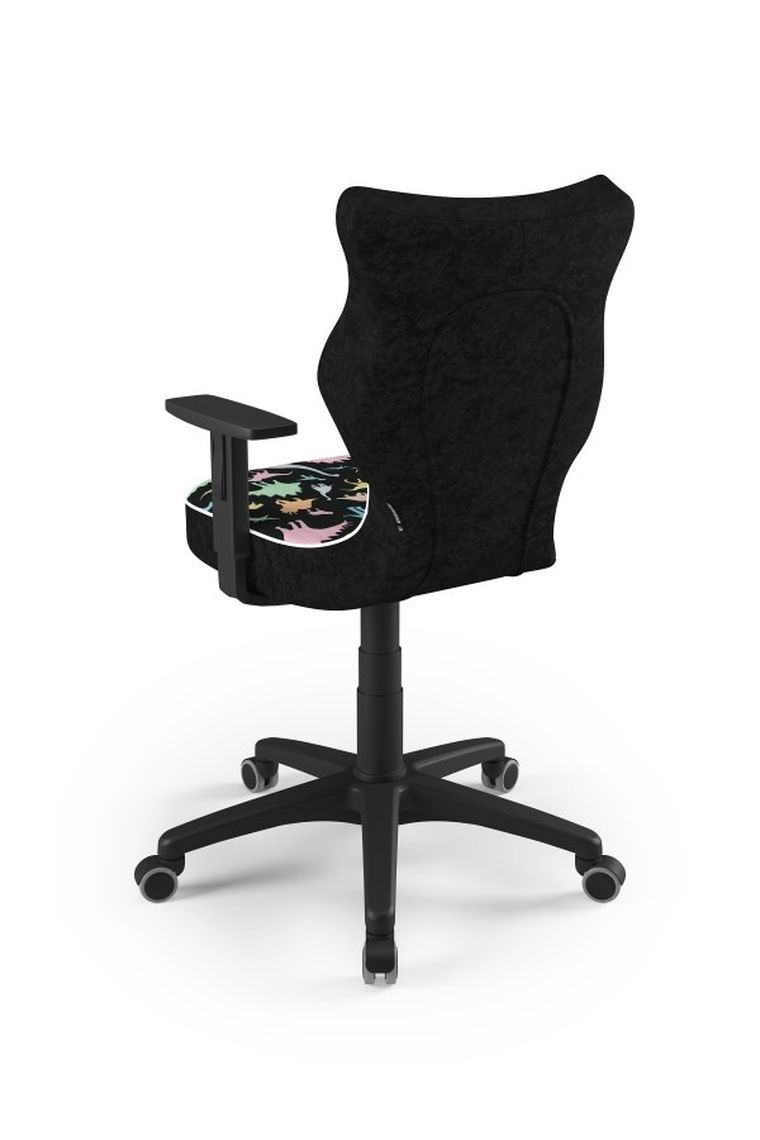 Entelo, Duo, krzesło młodzieżowe z podłokietnikami, wzrost 146-176,5 cm, dinozaury