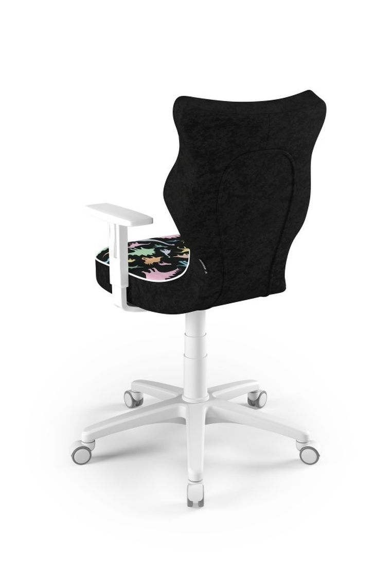 Entelo, Duo, krzesło młodzieżowe z podłokietnikami, wzrost 146-176,5 cm, dinozaury