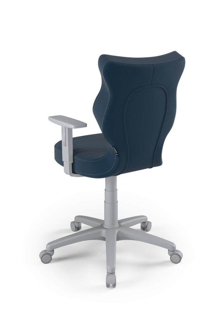 Entelo, Duo, krzesło młodzieżowe z podłokietnikami, wzrost 146-176,5 cm, granatowe