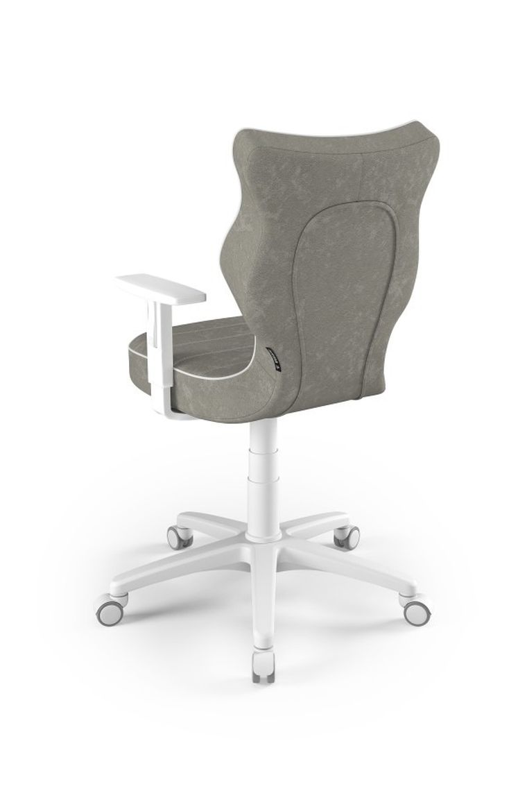 Entelo, Duo, krzesło młodzieżowe z podłokietnikami, wzrost 146-176,5 cm, szare