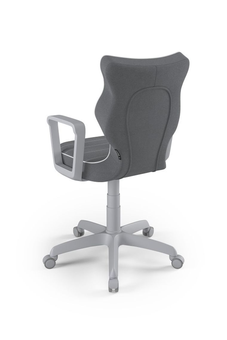 Entelo, Norm, krzesło biurowe z podłokietnikami, wzrost 159-188 cm, ciemno szare