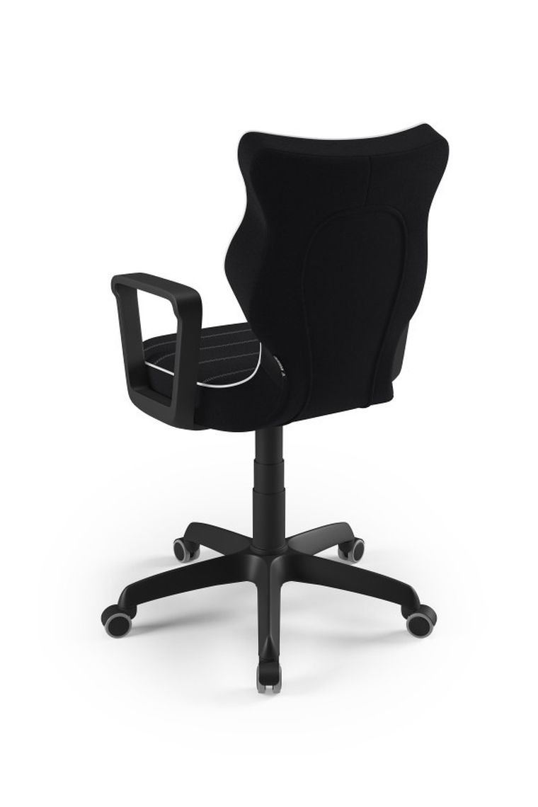 Entelo, Norm, krzesło biurowe z podłokietnikami, wzrost 159-188 cm, czarne