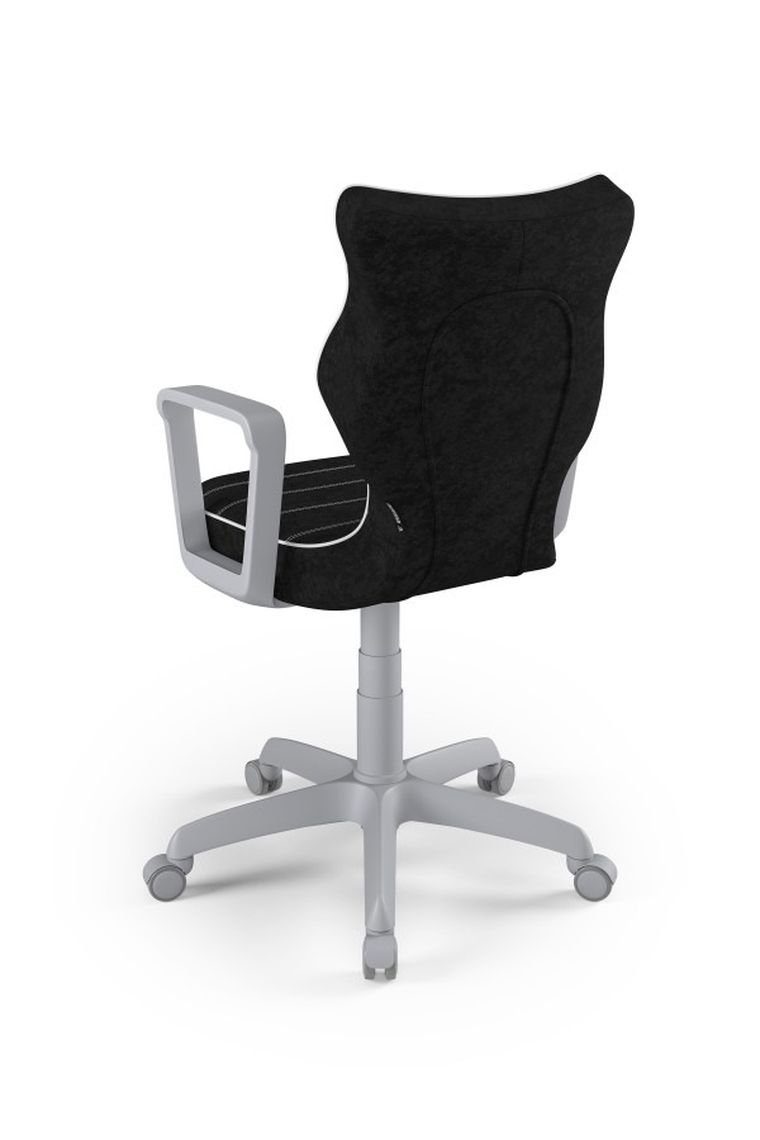 Entelo, Norm, krzesło biurowe z podłokietnikami, wzrost 159-188 cm, czarne