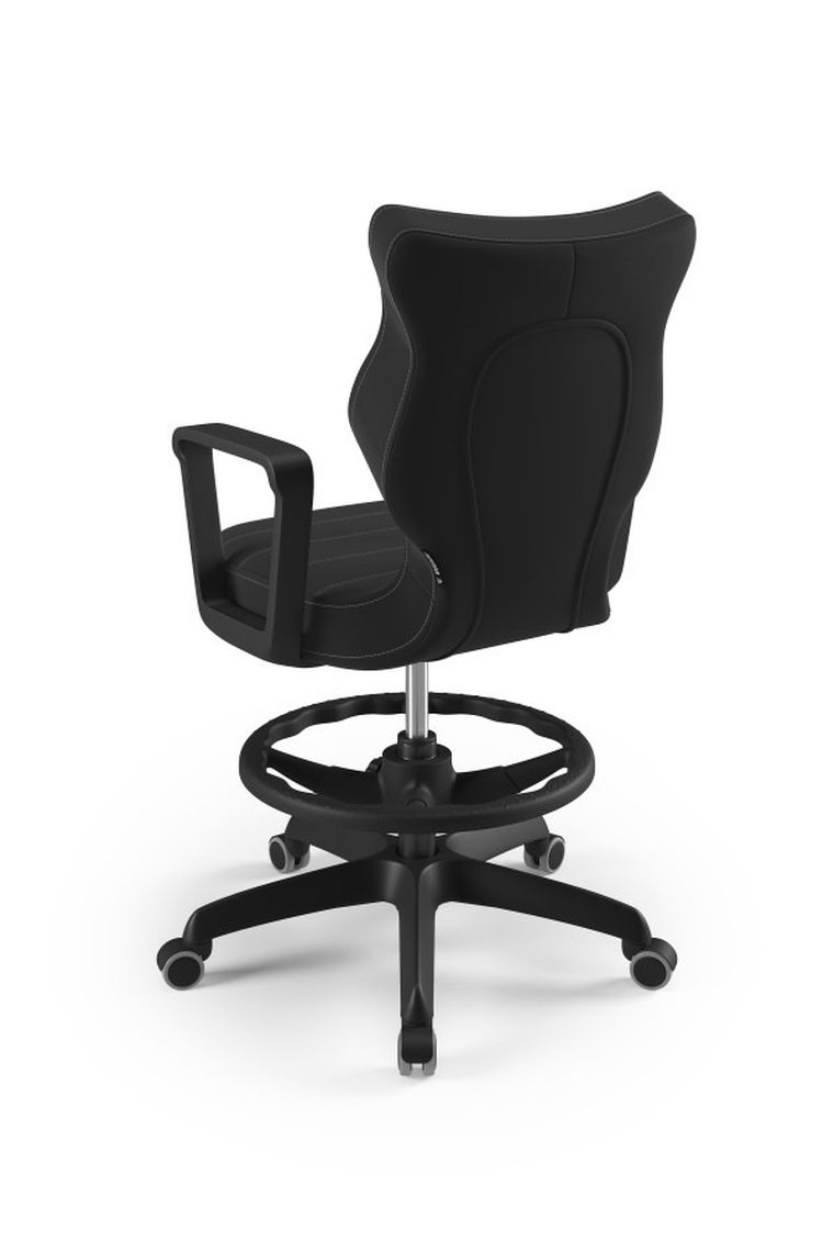 Entelo, Norm, krzesło biurowe z podnóżkiem i podłokietnikami, wzrost 159-188 cm, antracytowe