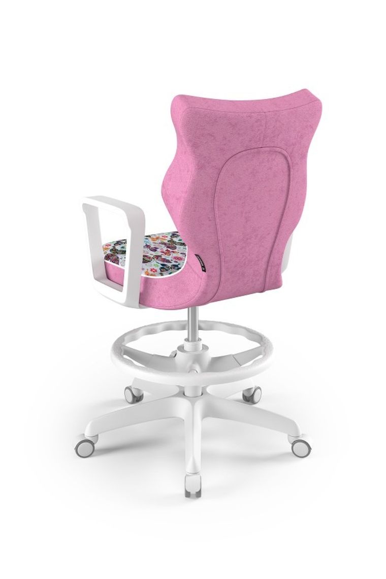 Entelo, Norm, krzesło biurowe z podnóżkiem i podłokietnikami, wzrost 159-188 cm, motylki