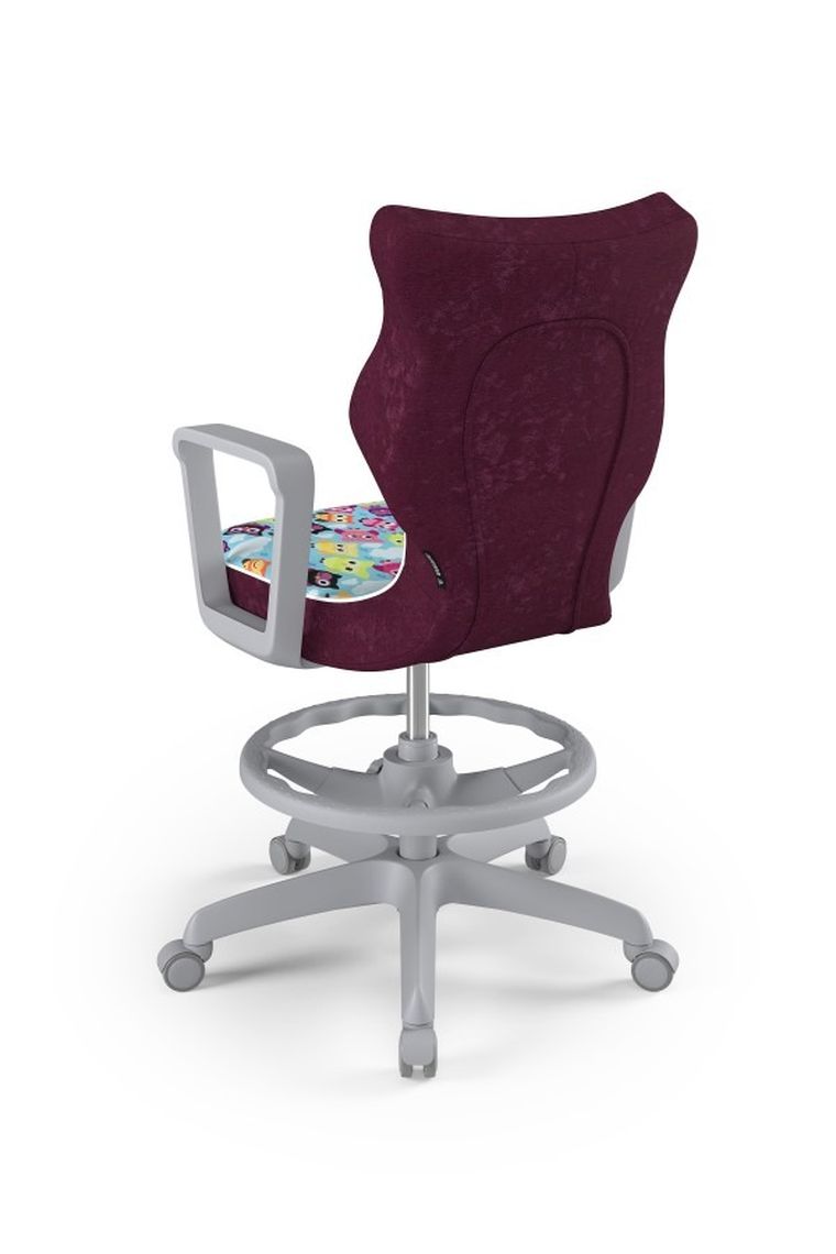 Entelo, Norm, krzesło biurowe z podnóżkiem i podłokietnikami, wzrost 159-188 cm, sowy