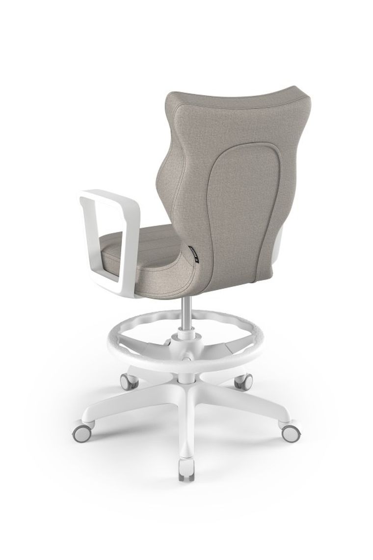 Entelo, Norm, krzesło biurowe z podnóżkiem i podłokietnikami, wzrost 159-188 cm, szare