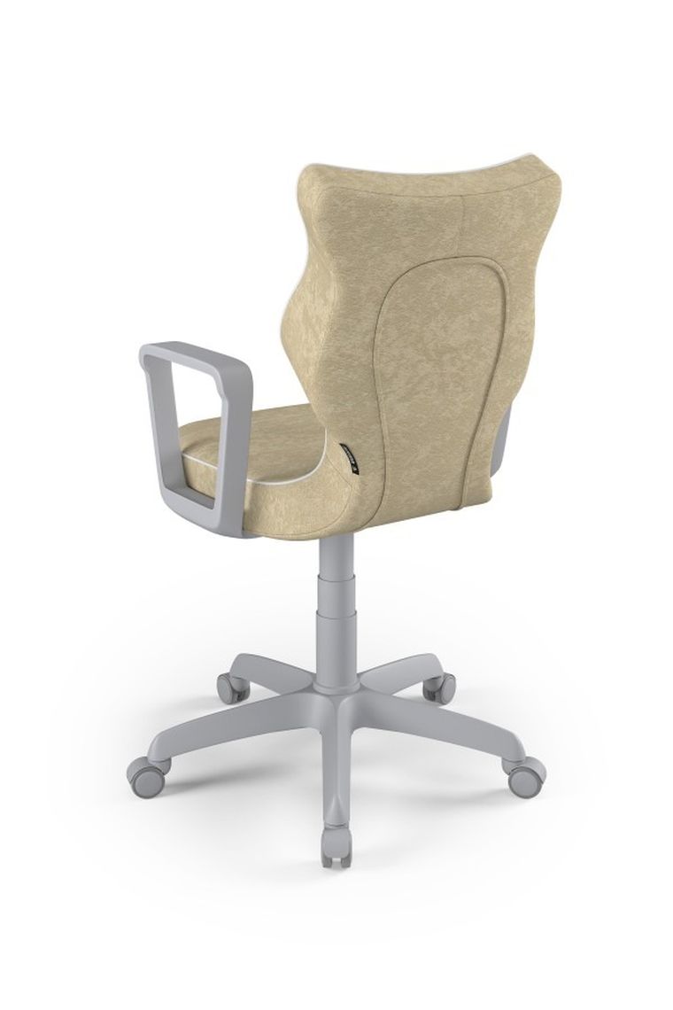 Entelo, Norm, krzesło młodzieżowe z podłokietnikami, wzrost 146-176,5 cm, beżowe