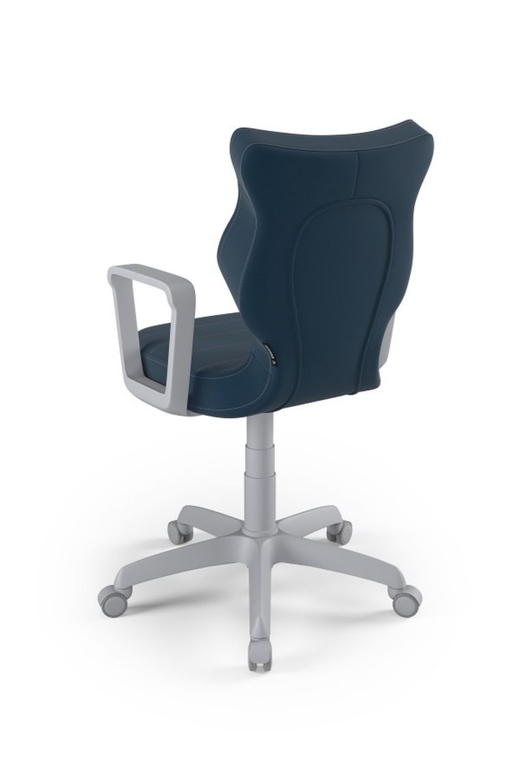 Entelo, Norm, krzesło młodzieżowe z podłokietnikami, wzrost 146-176,5 cm, granatowe