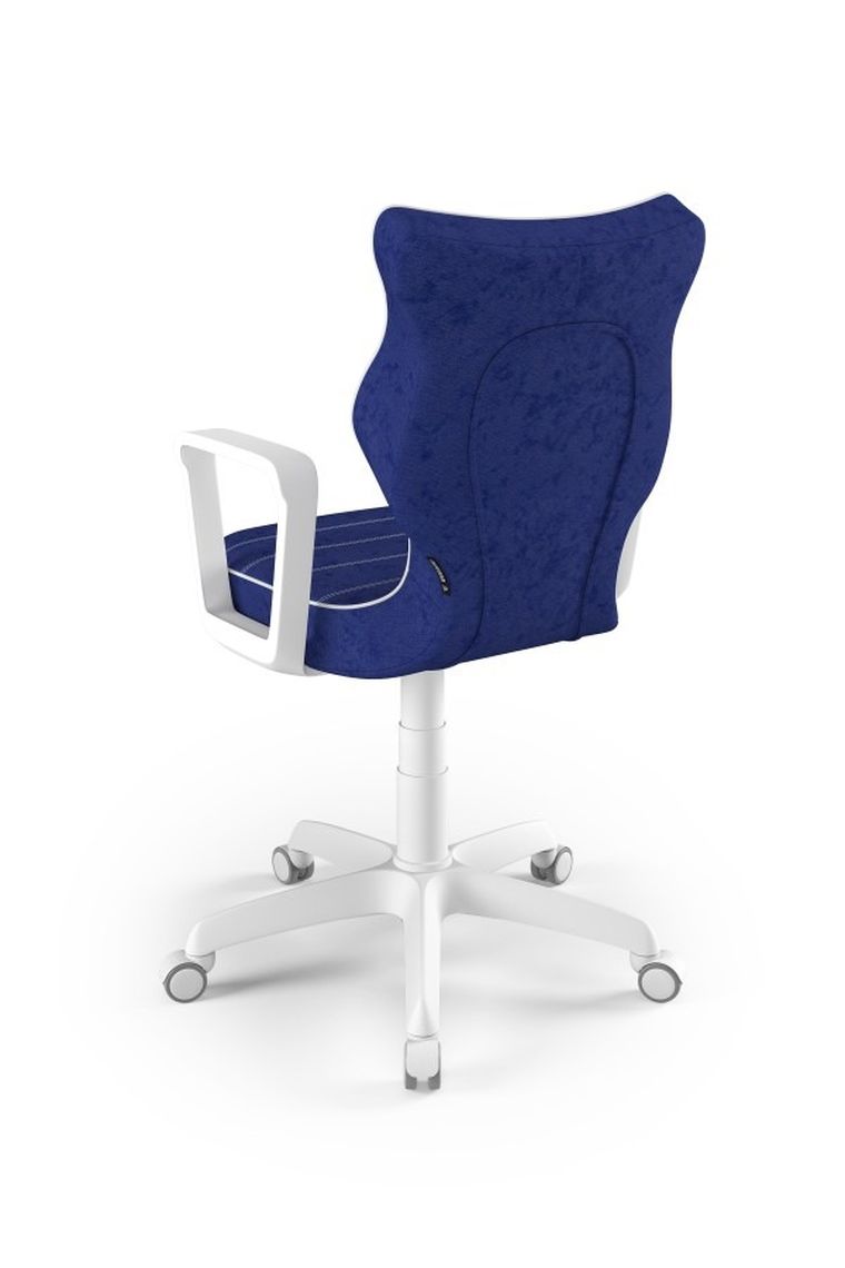 Entelo, Norm, krzesło młodzieżowe z podłokietnikami, wzrost 146-176,5 cm, niebieskie