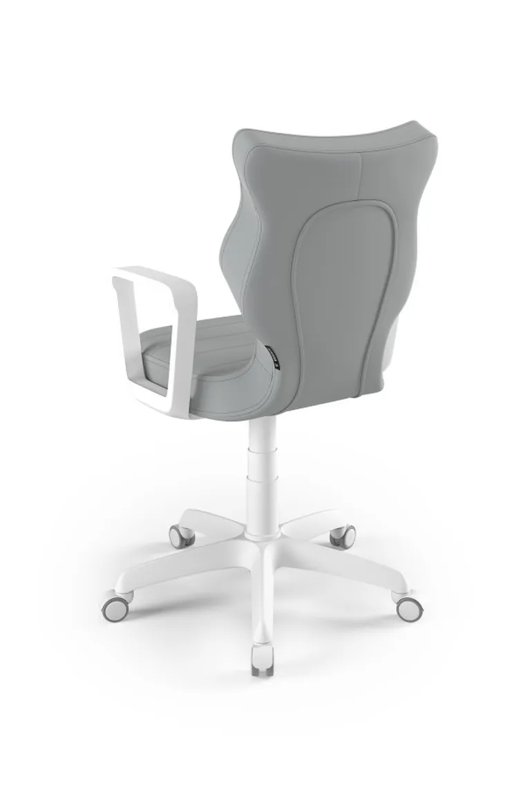 Entelo, Norm, krzesło młodzieżowe z podłokietnikami, wzrost 146-176,5 cm, szare