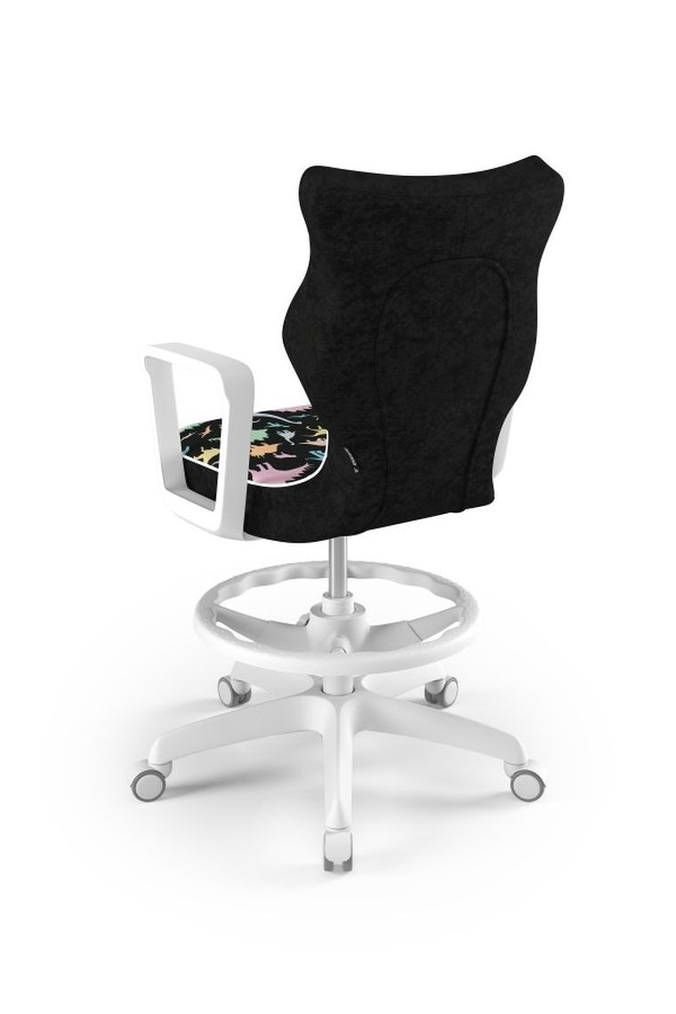 Entelo, Norm, krzesło młodzieżowe z podnóżkiem i podłokietnikami, wzrost 146-176,5 cm, dinozaury