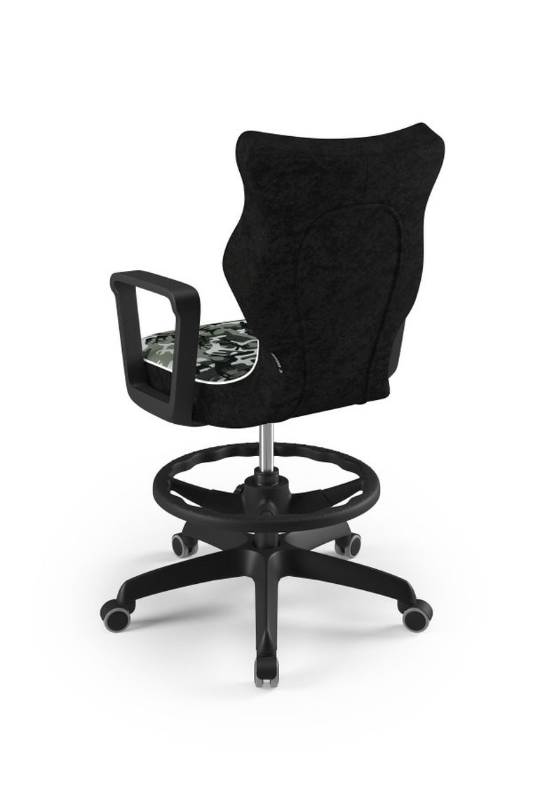 Entelo, Norm, krzesło młodzieżowe z podnóżkiem i podłokietnikami, wzrost 146-176,5 cm, moro