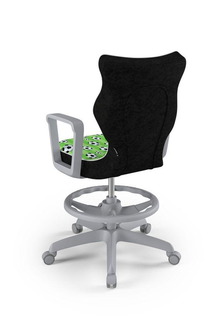 Entelo, Norm, krzesło młodzieżowe z podnóżkiem i podłokietnikami, wzrost 146-176,5 cm, piłki