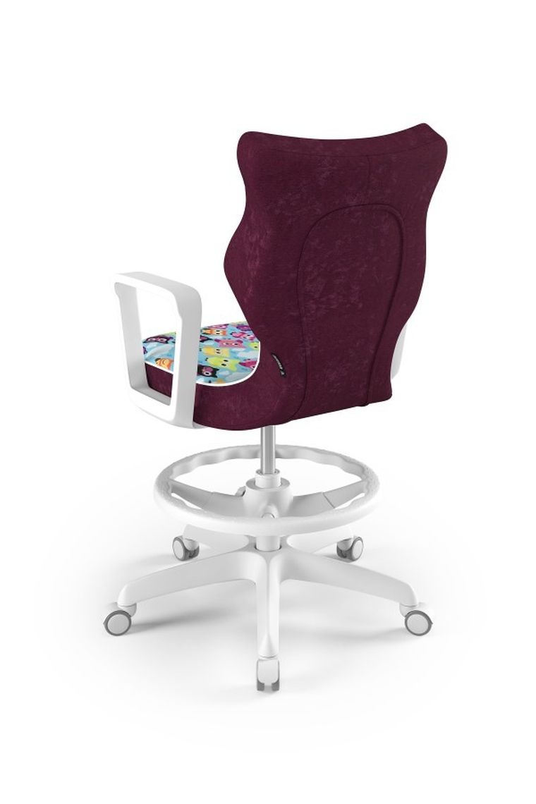 Entelo, Norm, krzesło młodzieżowe z podnóżkiem i podłokietnikami, wzrost 146-176,5 cm, sowy