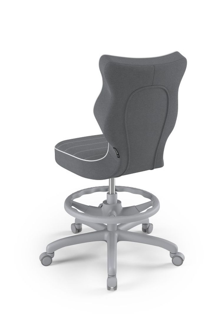 Entelo, Petit, krzesło biurowe z podnóżkiem, wzrost 159-188 cm, ciemno szare