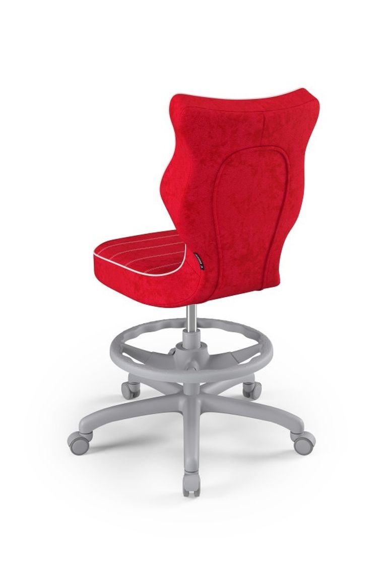 Entelo, Petit, krzesło biurowe z podnóżkiem, wzrost 159-188 cm, czerwone