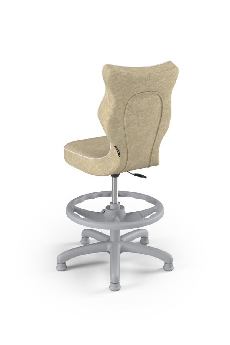 Entelo, Petit, krzesło dziecięce z podnóżkiem, wzrost 119-142 cm, beżowe