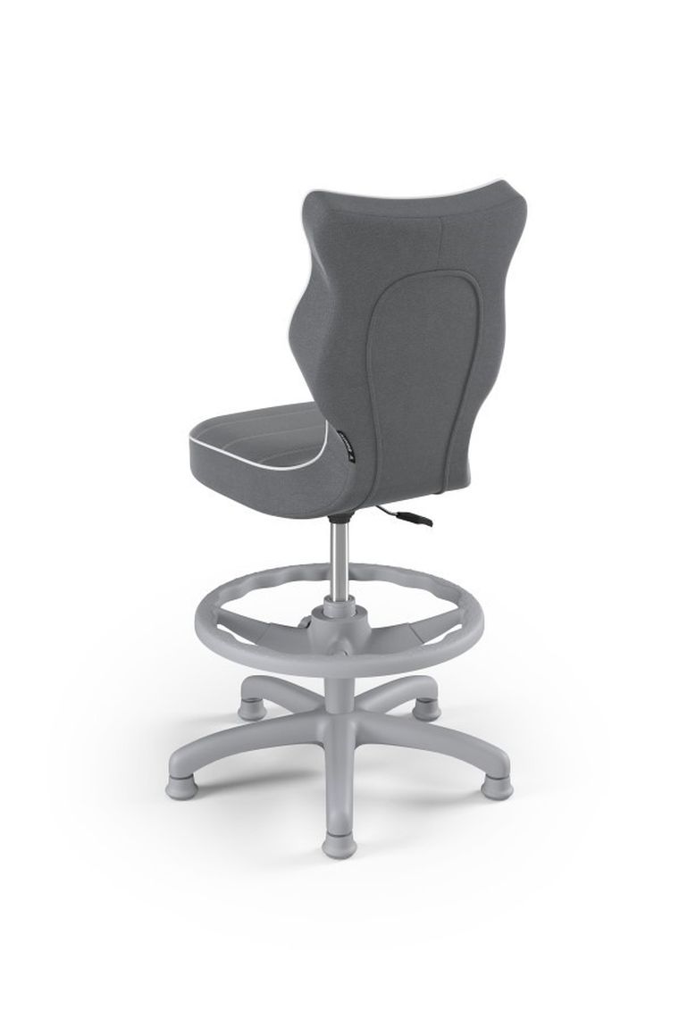 Entelo, Petit, krzesło dziecięce z podnóżkiem, wzrost 119-142 cm, ciemno szare