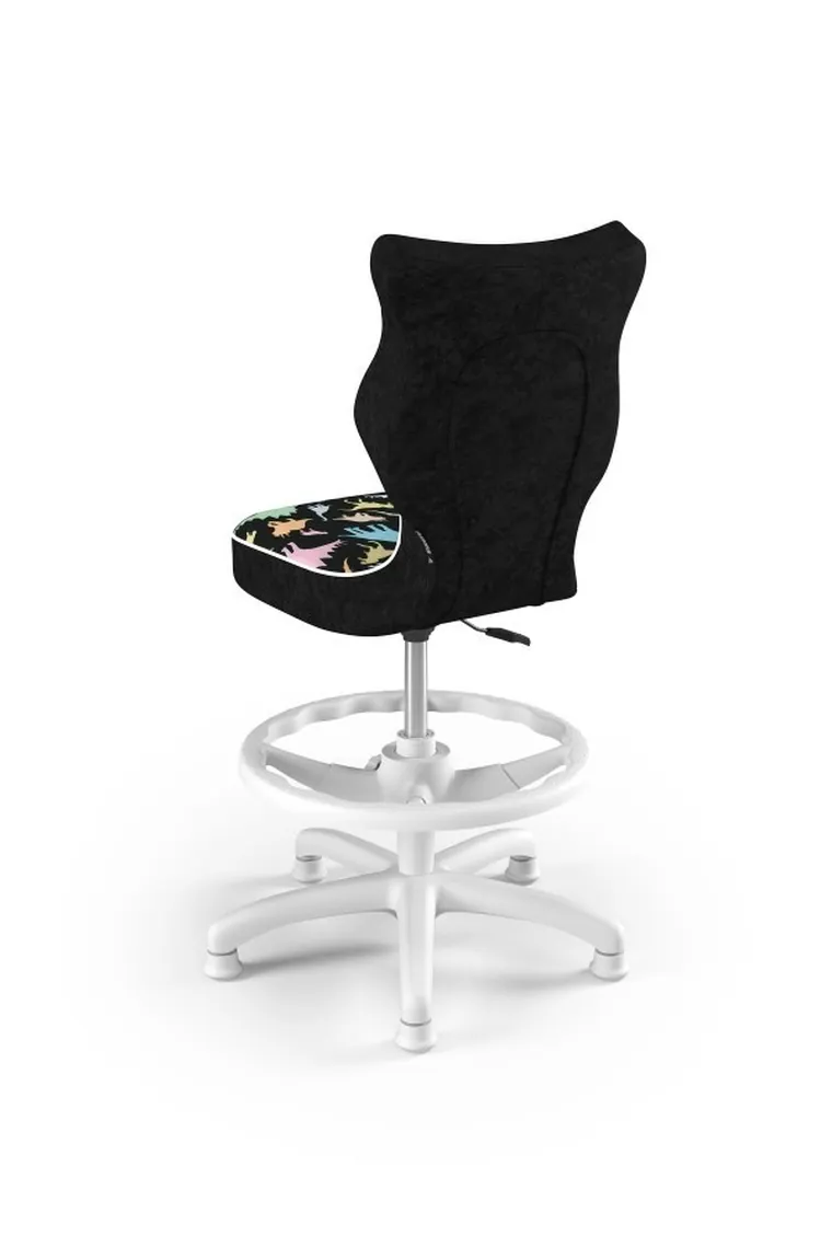 Entelo, Petit, krzesło dziecięce z podnóżkiem, wzrost 119-142 cm, dinozaury