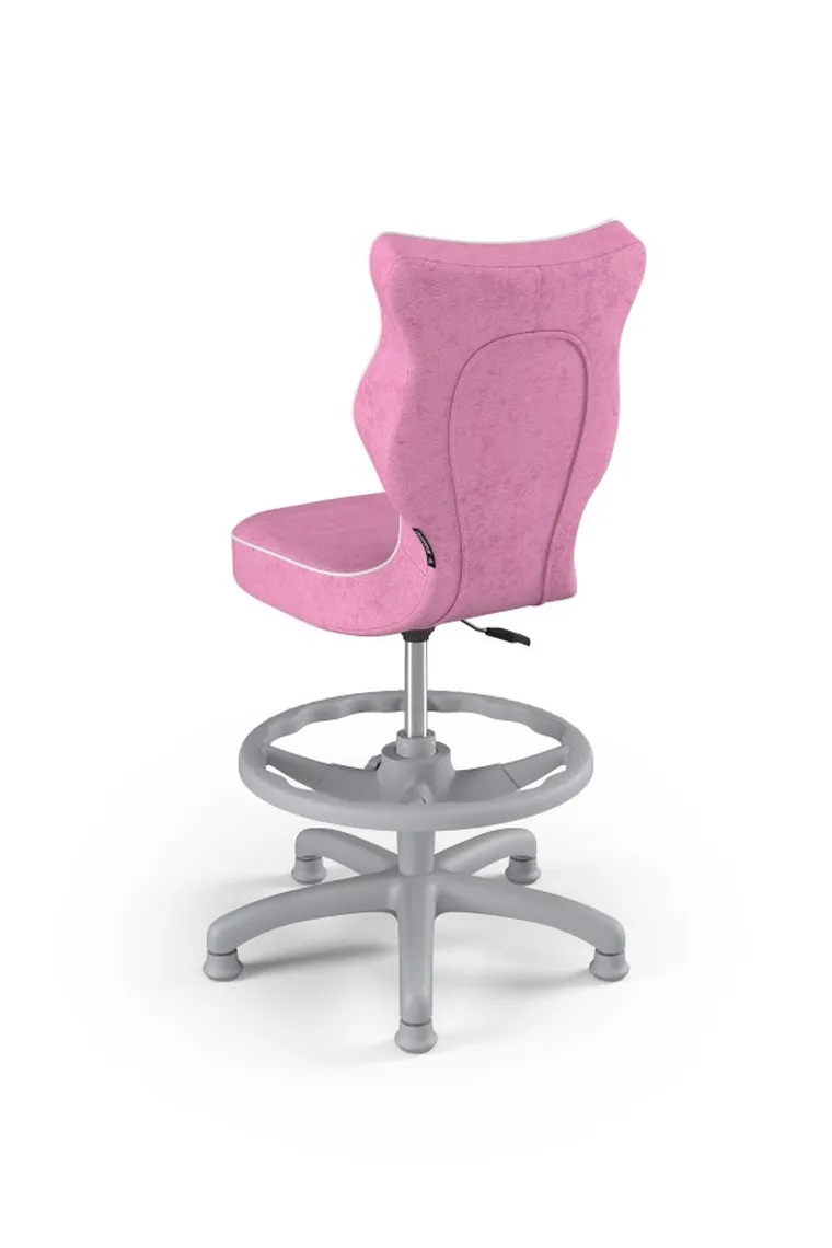 Entelo, Petit, krzesło dziecięce z podnóżkiem, wzrost 119-142 cm, różowe