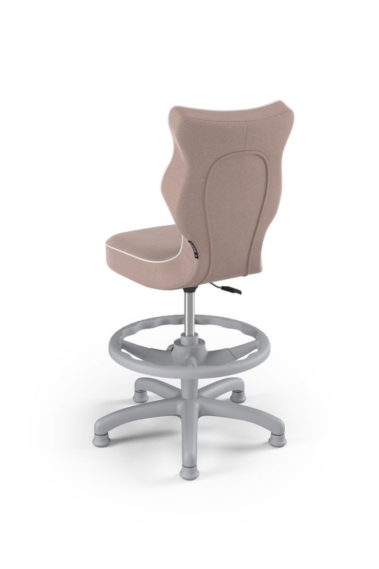 Entelo, Petit, krzesło dziecięce z podnóżkiem, wzrost 119-142 cm, różowe