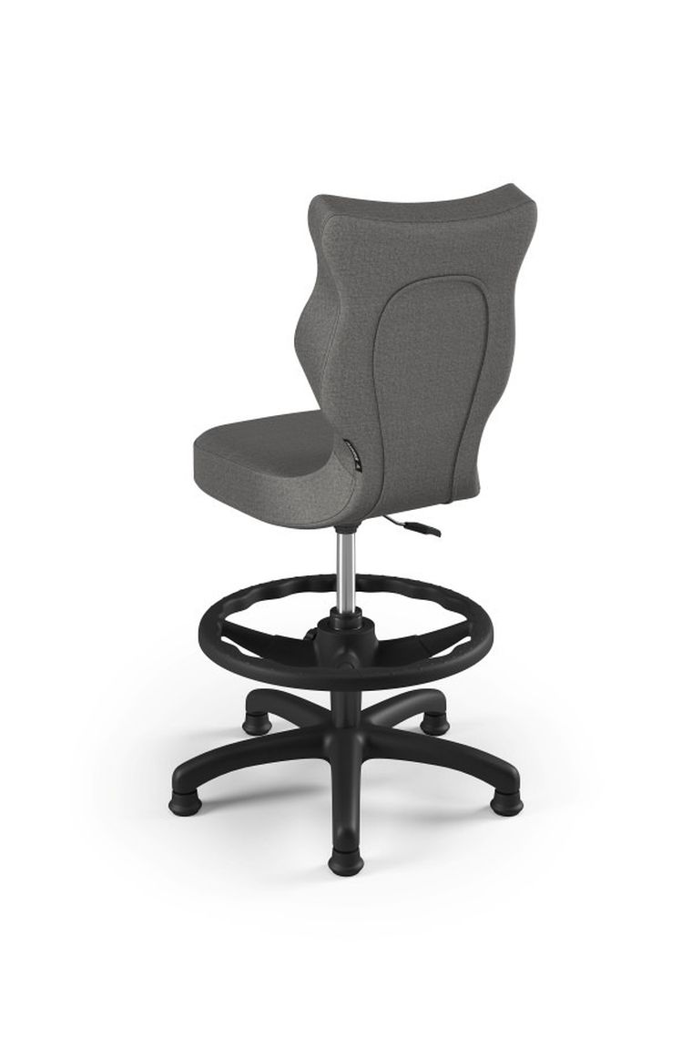 Entelo, Petit, krzesło dziecięce z podnóżkiem, wzrost 133-159 cm, ciemno szare