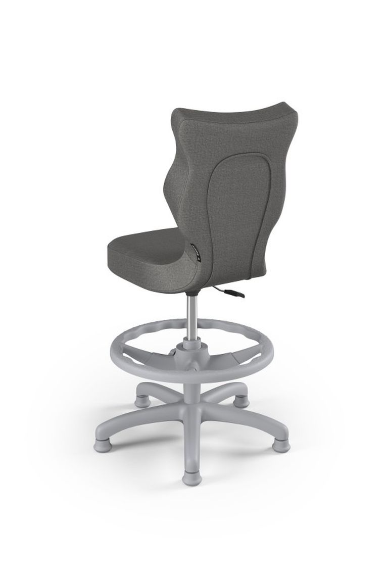 Entelo, Petit, krzesło dziecięce z podnóżkiem, wzrost 133-159 cm, ciemno szare