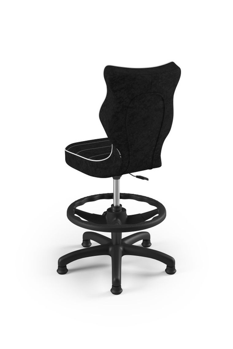 Entelo, Petit, krzesło dziecięce z podnóżkiem, wzrost 133-159 cm, czarne