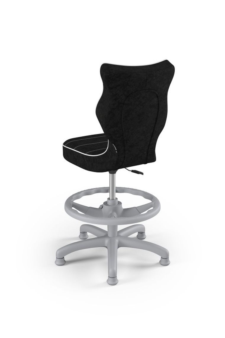 Entelo, Petit, krzesło dziecięce z podnóżkiem, wzrost 133-159 cm, czarne