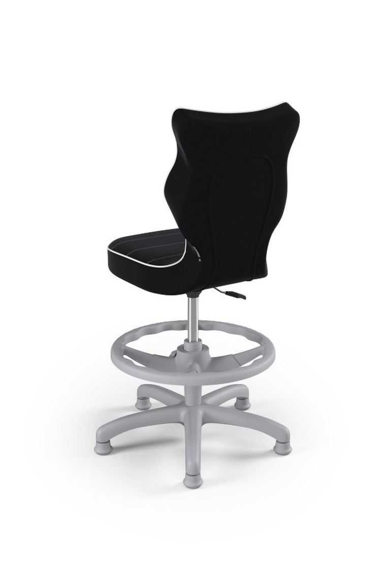 Entelo, Petit, krzesło dziecięce z podnóżkiem, wzrost 133-159 cm, czarne