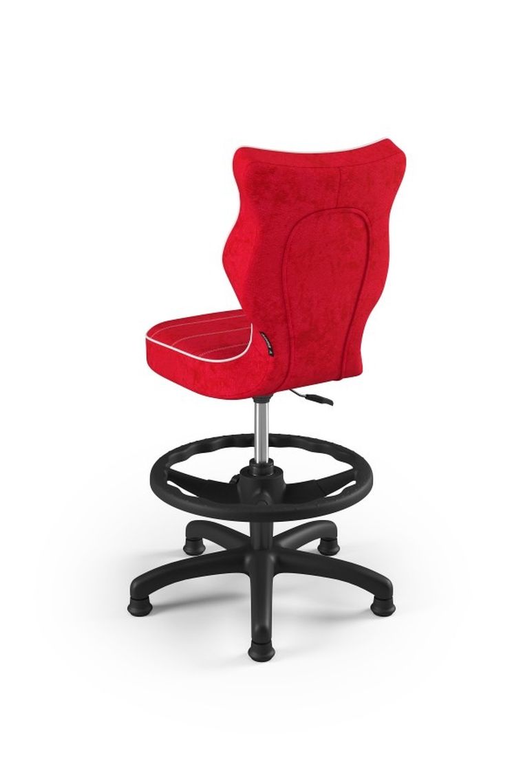 Entelo, Petit, krzesło dziecięce z podnóżkiem, wzrost 133-159 cm, czerwone