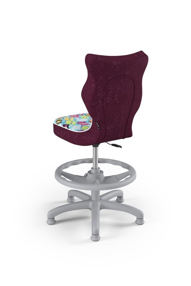 Entelo, Petit, krzesło dziecięce z podnóżkiem, wzrost 133-159 cm, sowy