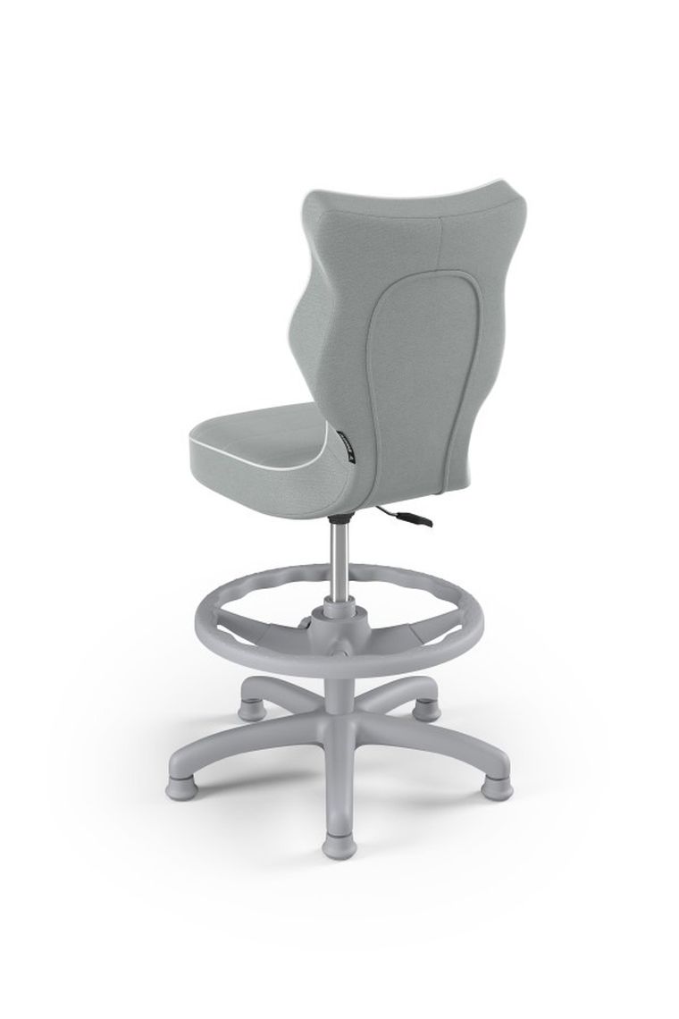 Entelo, Petit, krzesło dziecięce z podnóżkiem, wzrost 133-159 cm, szare