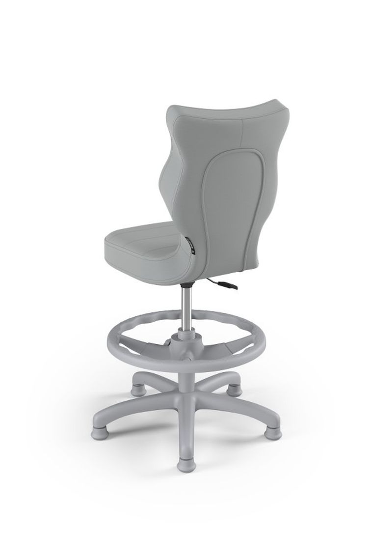 Entelo, Petit, krzesło dziecięce z podnóżkiem, wzrost 133-159 cm, szare