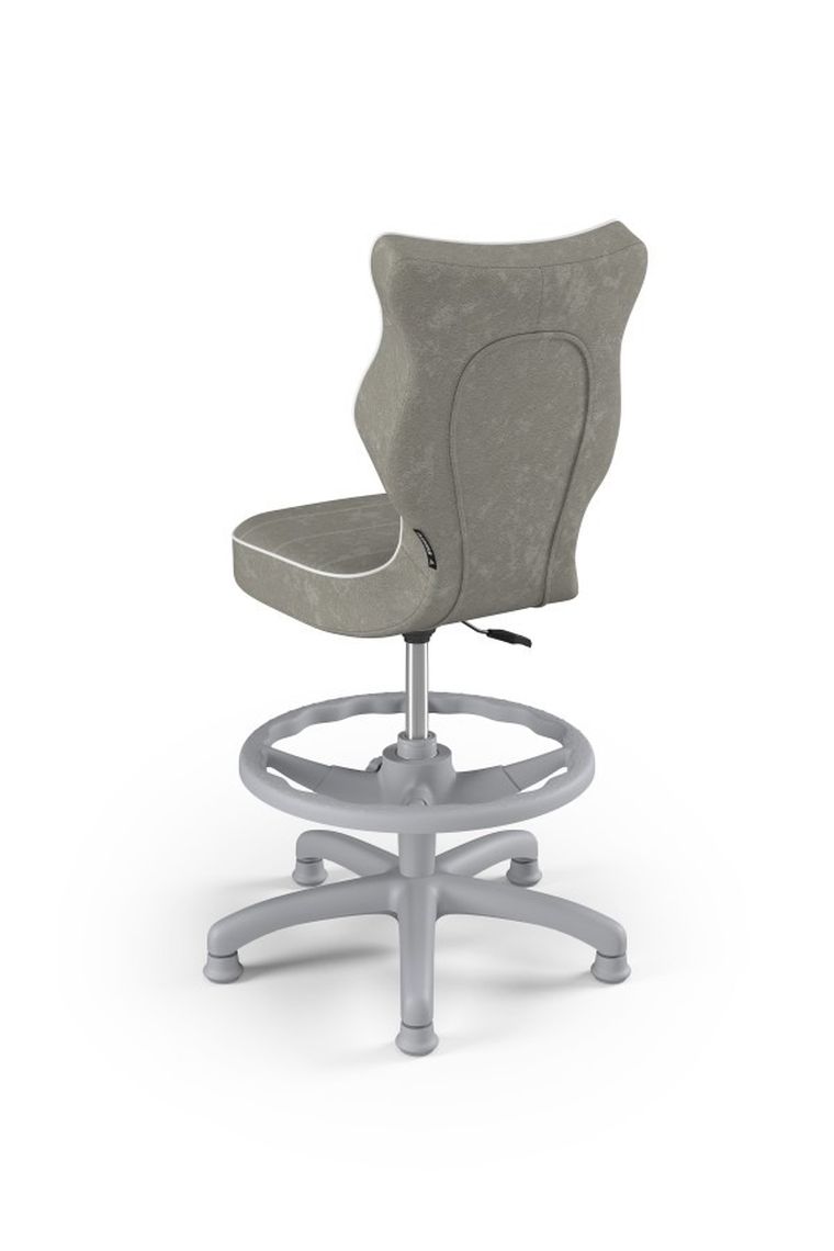 Entelo, Petit, krzesło dziecięce z podnóżkiem, wzrost 133-159 cm, szare