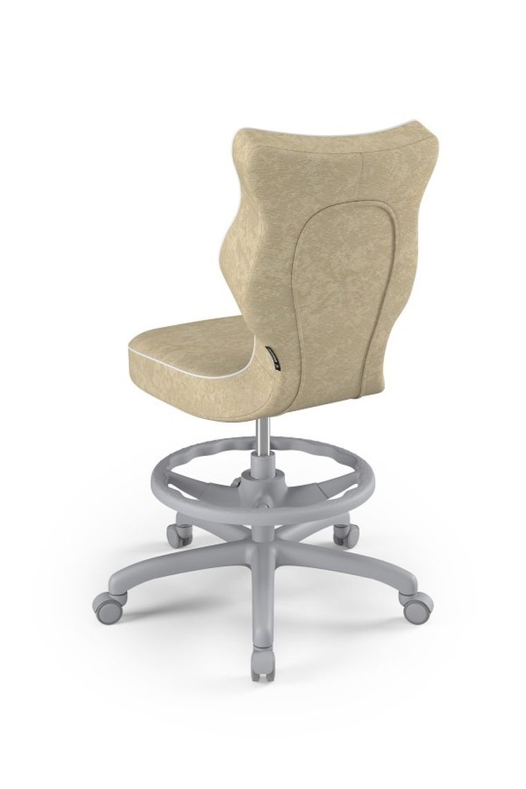 Entelo, Petit, krzesło młodzieżowe z podnóżkiem, wzrost 146-176,5 cm, beżowe