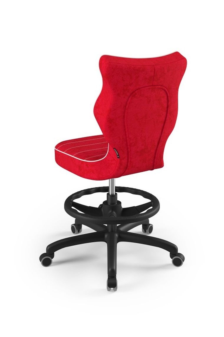 Entelo, Petit, krzesło młodzieżowe z podnóżkiem, wzrost 146-176,5 cm, czerwone