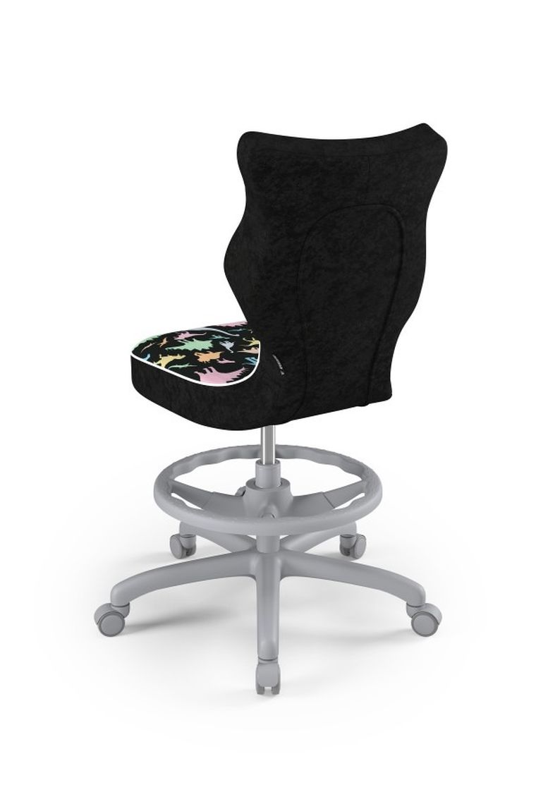 Entelo, Petit, krzesło młodzieżowe z podnóżkiem, wzrost 146-176,5 cm, dinozaury