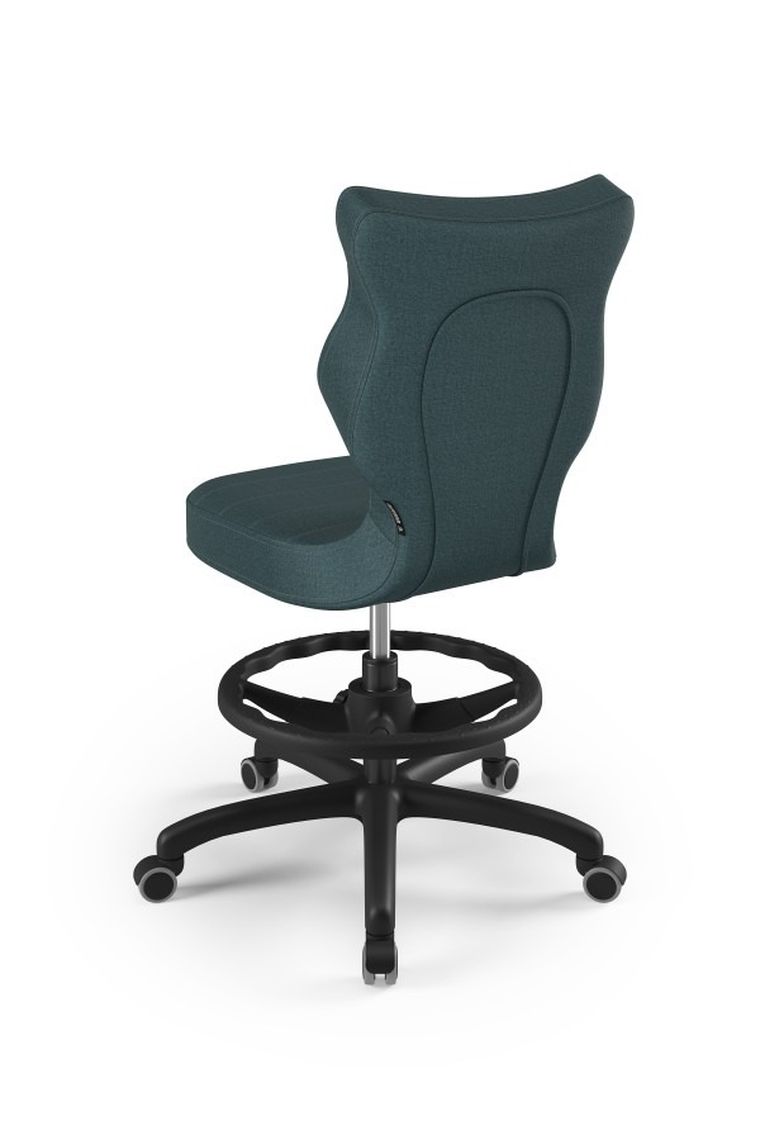 Entelo, Petit, krzesło młodzieżowe z podnóżkiem, wzrost 146-176,5 cm, niebieskie