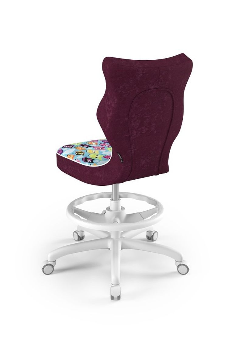 Entelo, Petit, krzesło młodzieżowe z podnóżkiem, wzrost 146-176,5 cm, sowy