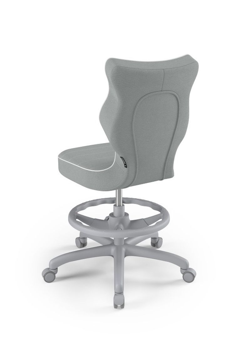 Entelo, Petit, krzesło młodzieżowe z podnóżkiem, wzrost 146-176,5 cm, szare