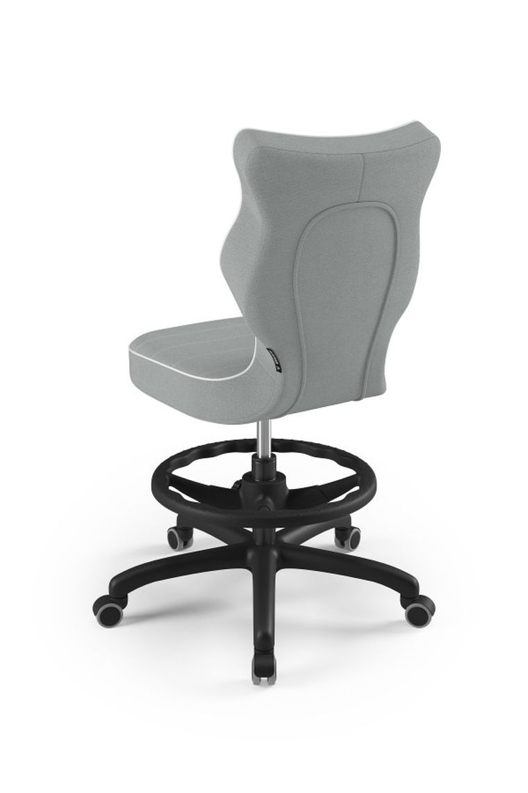 Entelo, Petit, krzesło młodzieżowe z podnóżkiem, wzrost 146-176,5 cm, szare