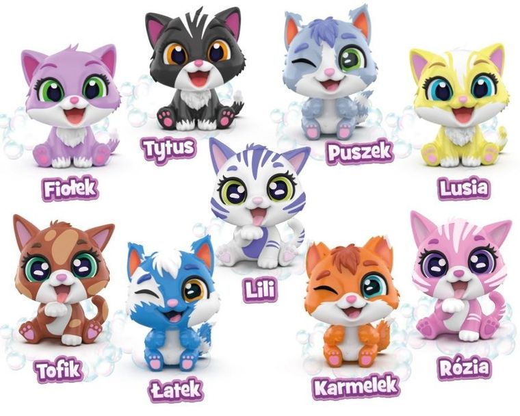 Epee, Brudaski w kąpieli, Kotki, Tytus, zestaw z figurką