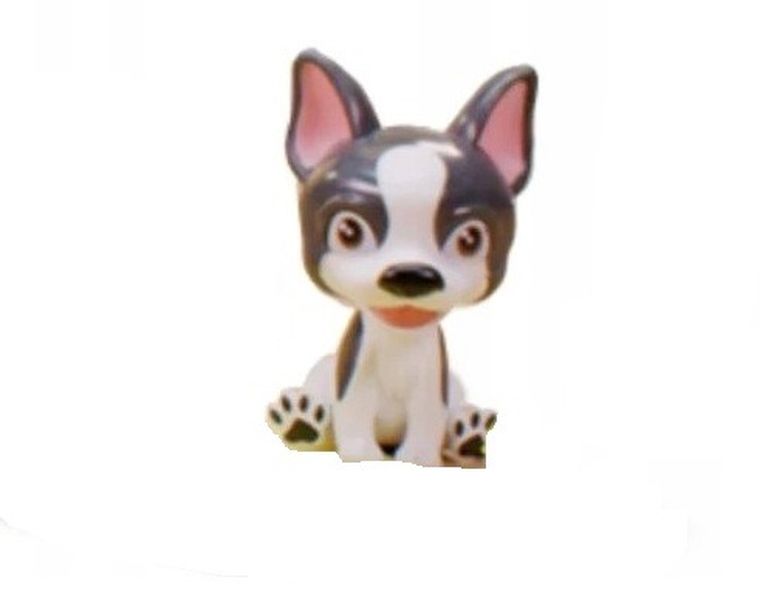 Epee, Brudaski w kąpieli, Pieski, Boston biało-czarny, zestaw z figurką