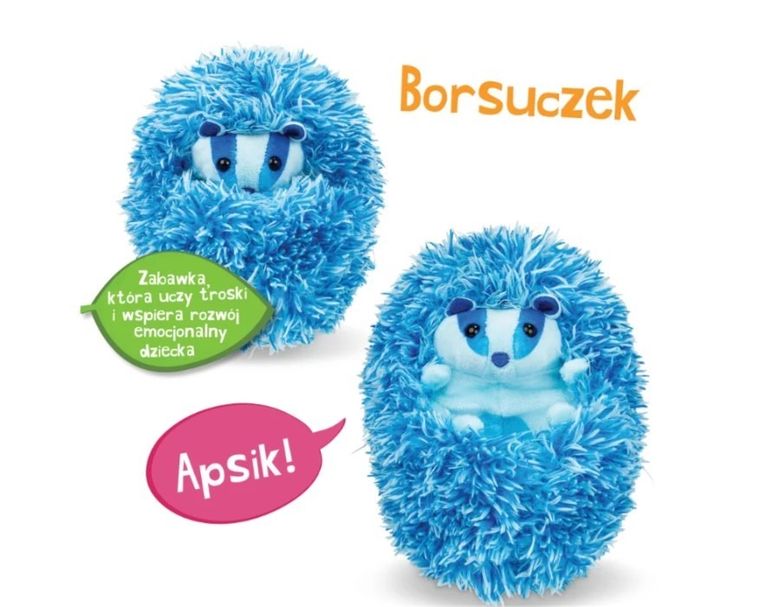 Epee, Kulisie, maskotka interaktywna, niebieski borsuk