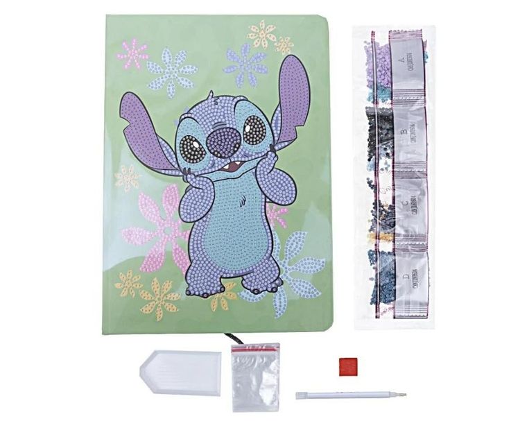Epee, Lilo i Stitch, Crystal Art, notatnik z mozaiką diamentową, 1 szt.