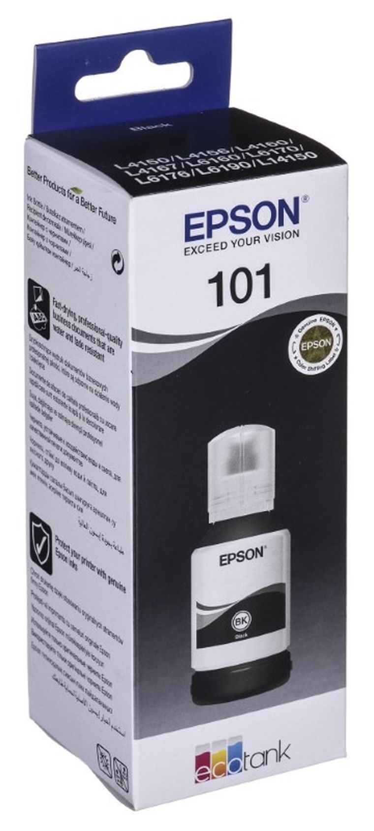 Epson, tusz do drukarki, 101, T03V14A, C13T03V14A, czarny