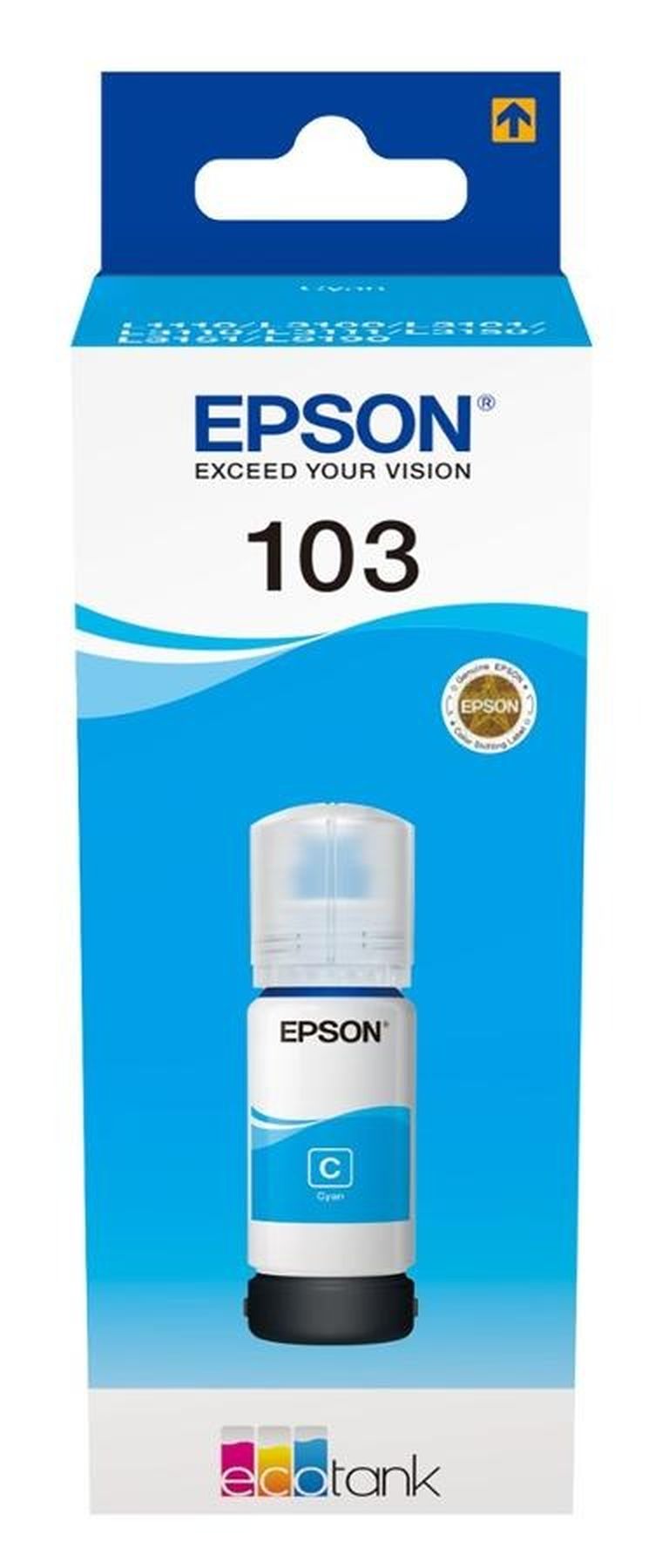 Epson, tusz do drukarki, C13T00S24A, oryginał 103, 65 ml, niebieski